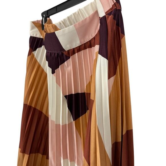 Worthington Satin Pleated Elastic Waist Pull On Skirt Maxi Log Womens sz XL - Picture 10 of 16